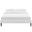 Sharon Vinyl Queen Bed Frame with Squared Tapered Legs In White