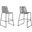Shasta 26 Inch Outdoor Metal And Grey Rope Stackable Counter Stool Set Of 2