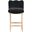 Shaw Chenille Fabric Upholstered Counter Stool In Black and Natural