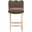 Shaw Chenille Fabric Upholstered Counter Stool In Brown and Natural