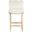 Shaw Chenille Fabric Upholstered Counter Stool In Cream and Natural
