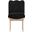 Shaw Chenille Fabric Upholstered Dining Chair In Black and Natural