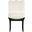 Shaw Chenille Fabric Upholstered Dining Chair In Cream and Black