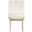 Shaw Chenille Fabric Upholstered Dining Chair In Cream and Natural