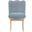 Shaw Chenille Fabric Upholstered Dining Chair In Light Blue and Natural