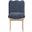 Shaw Chenille Fabric Upholstered Dining Chair In Navy and Natural