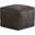 Sheffield Leather Square Pouf In Distressed Dark Brown