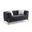 Sheila Dark Grey Velvet Loveseat