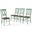 Shelby 4-Piece Dining Chair Set In Distressed Teal