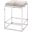 Shelby Counter Stool in Grey Hide &amp; Nickel Metal