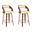 Shelly 26 Inch Counter Height Swivel Bar Stool Set of 2 In Cream and Walnut