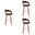 Shelly 26 Inch Counter Height Swivel Bar Stool Set of 3 In Brown and Walnut