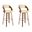 Shelly 30 Inch Bar Height Swivel Bar Stool Set of 2 In Cream and Walnut