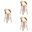 Shelly 30 Inch Bar Height Swivel Bar Stool Set of 3 In Cream and Walnut