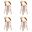 Shelly 30 Inch Bar Height Swivel Bar Stool Set of 4 In Cream and Walnut