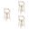 Shelly Counter Height Swivel Bar Stool Set of 3 In Patterned Oak and White