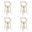 Shelly Counter Height Swivel Bar Stool Set of 4 In Patterned Oak and White