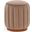 Sherrie Rund Tufted Ottoman In Brown and Walnut