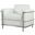 Sherry 36 Inch Modern Faux Leather Accent Chair In White