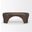 Shima Oval Wood with Arched Legs Coffee Table In Dark Brown