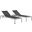 Shore Silver and Black 3 Piece Outdoor Patio Aluminum Set