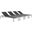Shore Silver and Black Chaise Outdoor Patio Aluminum Set of 4
