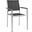 Shore Silver and Black Outdoor Patio Aluminum Dining Chair