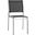 Shore Silver and Black Outdoor Patio Aluminum Side Chair