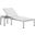 Shore Silver and White 2 Piece Outdoor Patio Aluminum Set