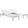 Shore Silver and White 3 Piece Outdoor Patio Aluminum Set