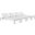 Shore Silver and White Chaise Outdoor Patio Aluminum Set of 4