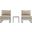 Shore Silver Beige 3 Piece Outdoor Patio Aluminum Sectional Sofa Set EEI-2598-SLV-BEI