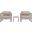 Shore Silver Beige 3 Piece Outdoor Patio Aluminum Set EEI-2599-SLV-BEI