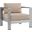Shore Silver Beige Outdoor Patio Aluminum Arm Chair