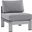 Shore Silver Gray Armless Outdoor Patio Aluminum Chair