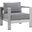 Shore Silver Gray Outdoor Patio Aluminum Arm Chair