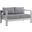 Shore Silver Gray Outdoor Patio Aluminum Loveseat