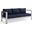 Shore Silver Navy Outdoor Patio Aluminum Sofa