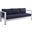 Shore Sunbrella Fabric Aluminum Outdoor Patio Sofa EEI-4228-SLV-NAV