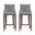 Shubert Barstool Set of 2 In Dark Taupe
