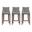 Shubert Barstool Set of 3 In Dark Taupe