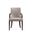 Shubert Faux Leather and Velvet Dining Armchair In Light Grey