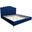 Sicily Velvet Fabric California King Platform Bed In Blue