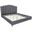 Sicily Velvet Fabric California King Platform Bed In Gray