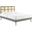 Sidney Cane and Wood Full Platform Bed With Splayed Legs In Gray