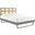 Sidney Cane and Wood Queen Platform Bed With Angular Legs In Gray
