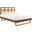 Sidney Cane and Wood Queen Platform Bed With Angular Legs In Walnut