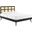 Sidney Cane and Wood Queen Platform Bed With Splayed Legs In Black
