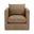 Siena Plinth Base Swivel Club Chair In Ivanhoe Toast and Natural Gray