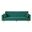 Siena Velvet Convertible Sleeper Sofa In Emerald Green and Gold